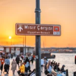 Sign of Egyptian bazaar in Istanbul, turkey