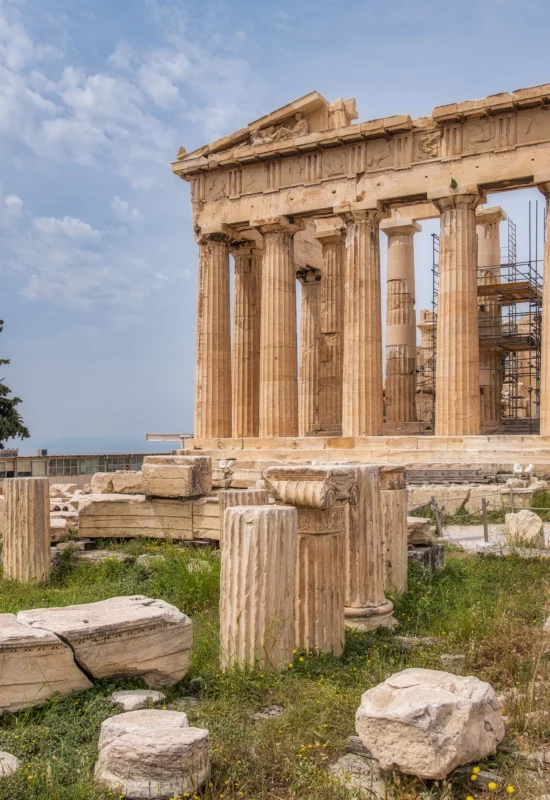 A picture of the ruins of the Acropolis in Athens Greece