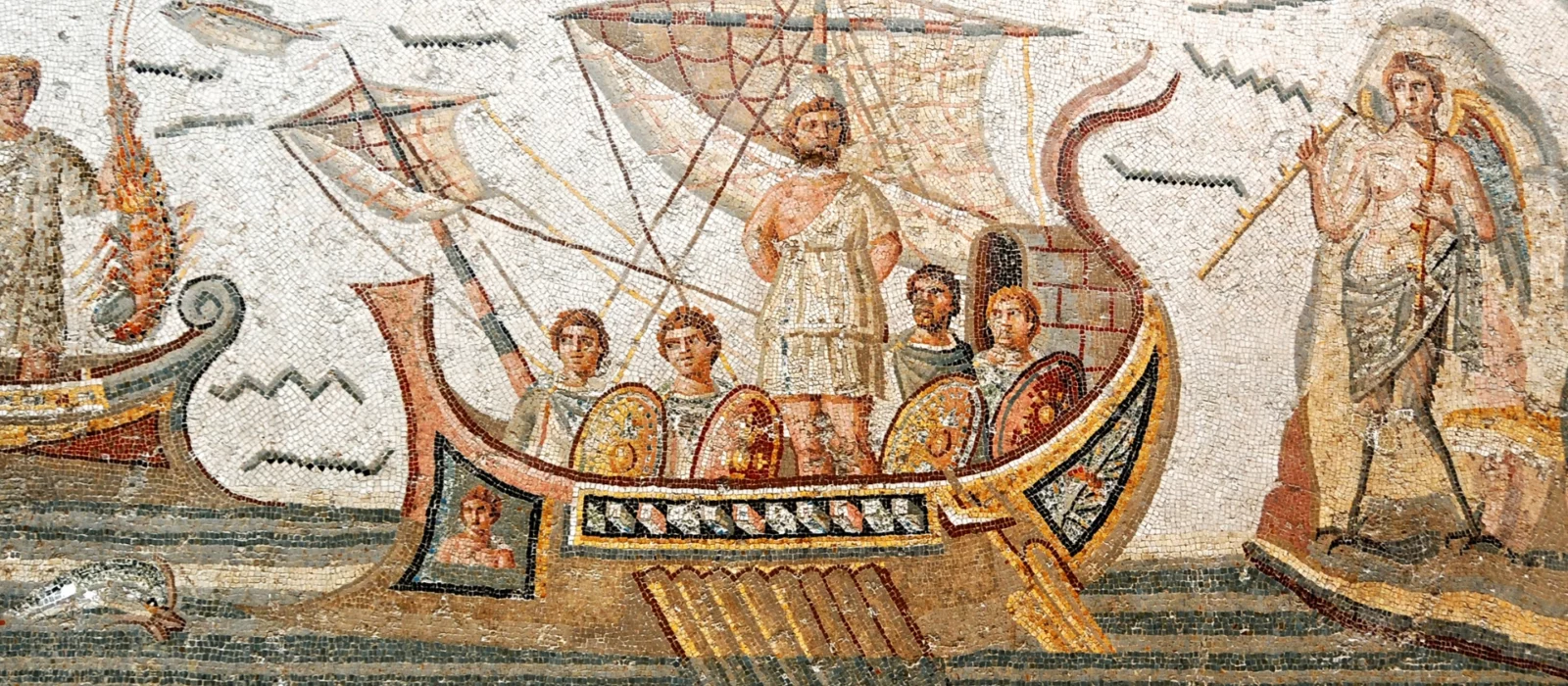 Roman Ulysses and the Sirens Mosaic in Tunisia's Bardo Museum