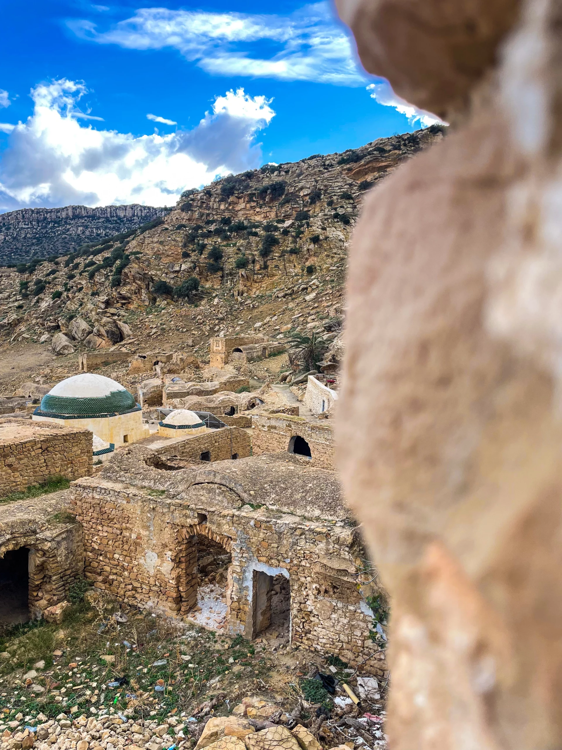 Ruins of the Sufi zawiya at Zriba Olia in Zaghouan."