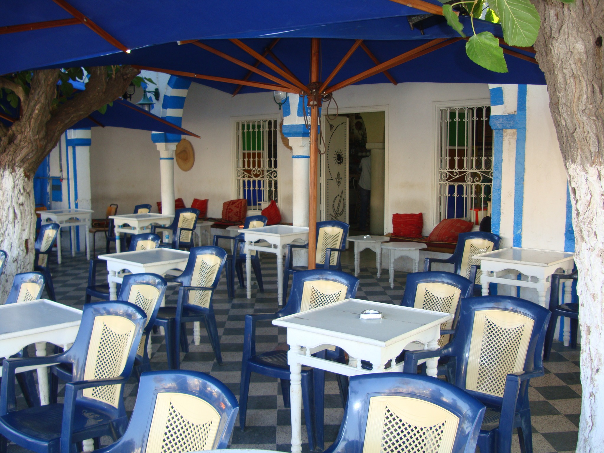 Café Maure Achiri historic architecture Hammamet