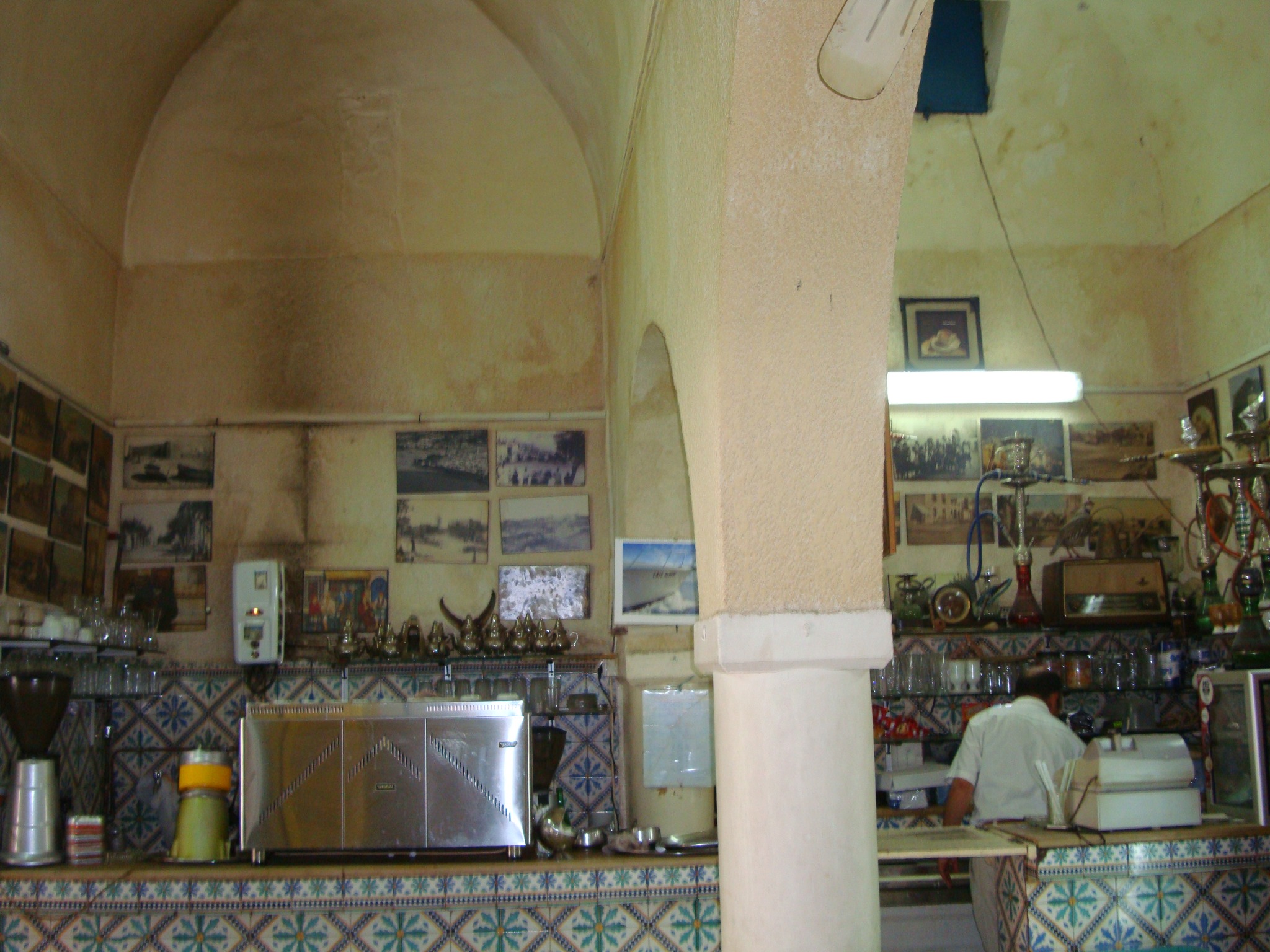 Local atmosphere at Café Maure Achiri Hammamet