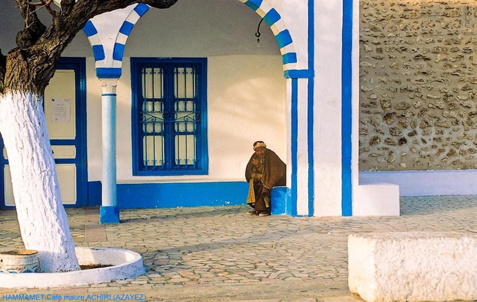 Mint tea at Café Maure Achiri Hammamet