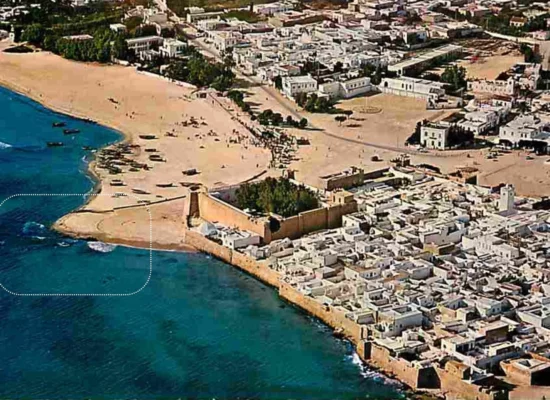 Kasbah of Hammamet overlooking the ancient port site