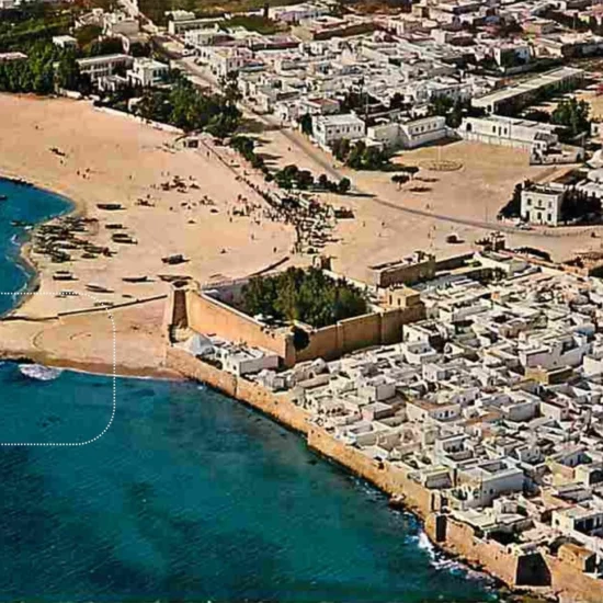 Kasbah of Hammamet overlooking the ancient port site